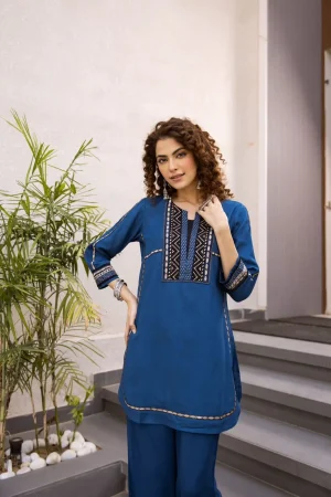 Designer Festive Wear Coord Set with Embroidered handwork